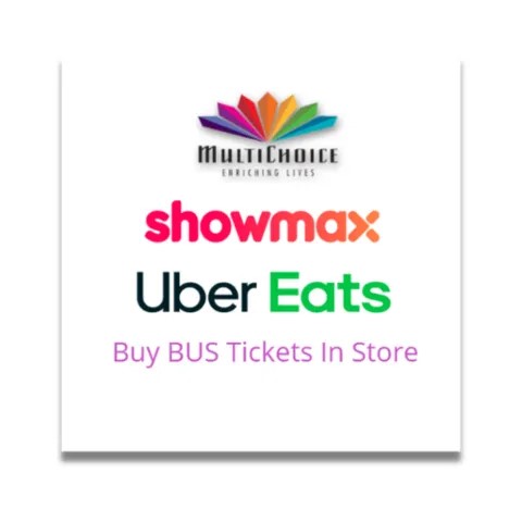 MultiChoice, Showmax, and Uber Eats Logo